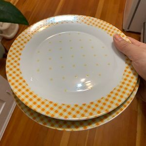 Set of 2 orange side plates
